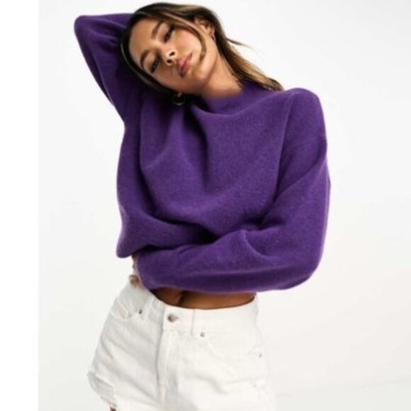 & Other Stories Sweaters - & Other Stories Alpaca Blend Round Neck Purple Sweater, XS